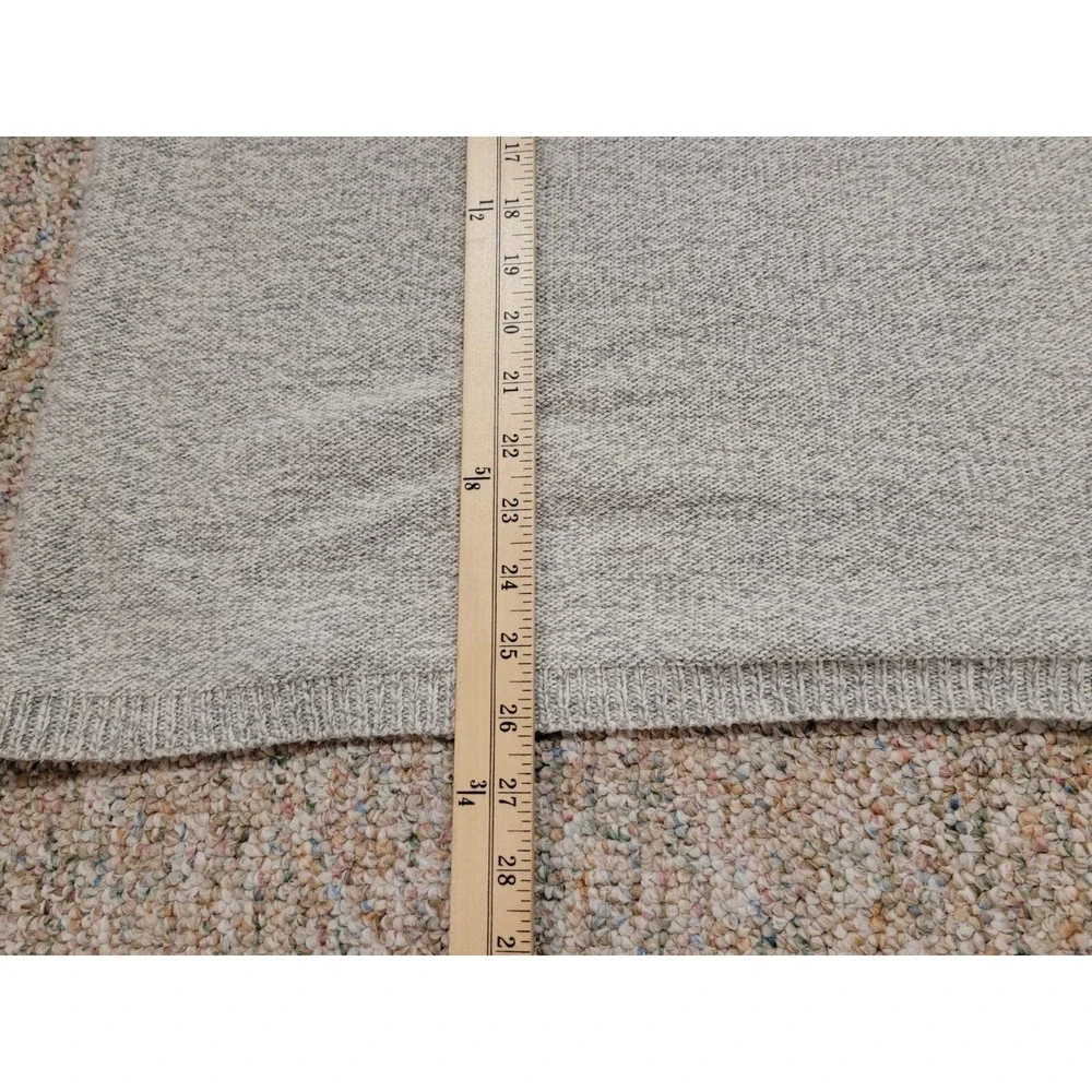 Fieldmaster Henley Sweater Mens 2XL Gray Vintage Cotton Knit Made in USA 90s